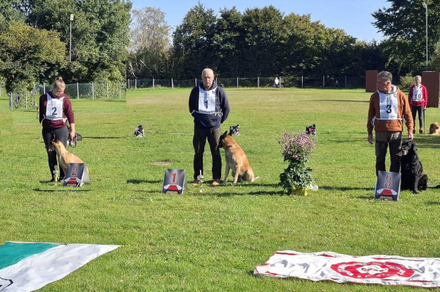 Fährtenhund Landesmeister 2025 Hartmut Meyer mit seinem Malinoisrüde Vada de Maribo