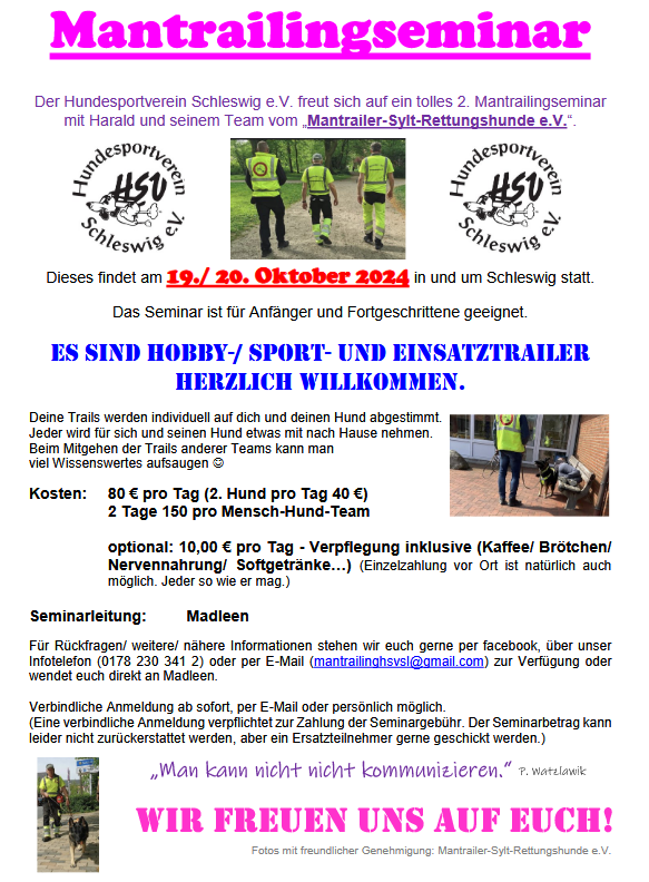 HSV Schleswig MT Seminar 102024